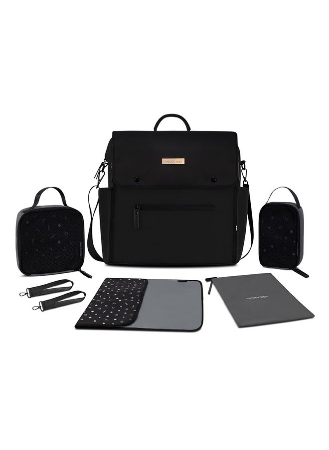 neobreez NIXE Multifunctional Diaper Nappy Bag with Changing Mat|Water-Resistant Travel Backpack|Wet Dry Bag, Organizer Pouches|Trolley Sleeve|Insulated Pockets|Multi-Carry Unisex Diaper Messenger Bag  - Image 1