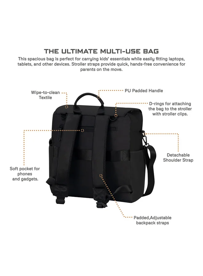 neobreez NIXE Baby Diaper Nappy Changing Bag with Changing Mat|Water-Resistant Travel Backpack|Wet Dry Bag,  Organizer Pouches|Trolley Sleeve|Insulated Pockets|Multi-Carry Unisex Diaper Messenger Mom Bag