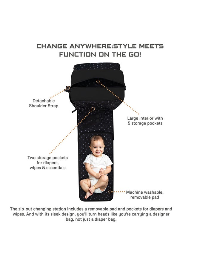 neobreez NIXE Multifunctional Diaper Nappy Bag with Changing Mat|Water-Resistant Travel Backpack|Wet Dry Bag, Organizer Pouches|Trolley Sleeve|Insulated Pockets|Multi-Carry Unisex Diaper Messenger Bag  - Image 3