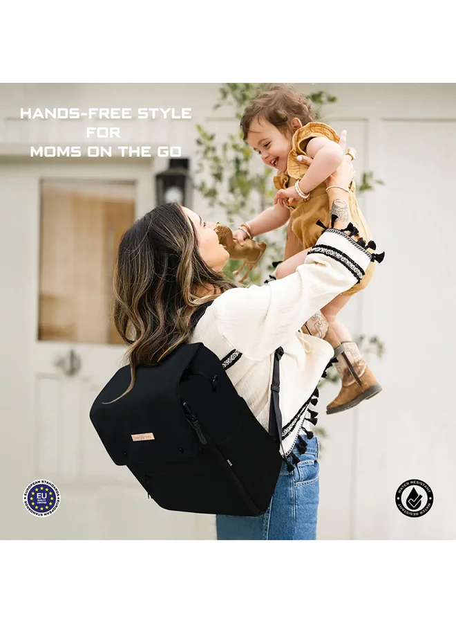 neobreez NIXE Baby Diaper Nappy Changing Bag with Changing Mat|Water-Resistant Travel Backpack|Wet Dry Bag,  Organizer Pouches|Trolley Sleeve|Insulated Pockets|Multi-Carry Unisex Diaper Messenger Mom Bag
