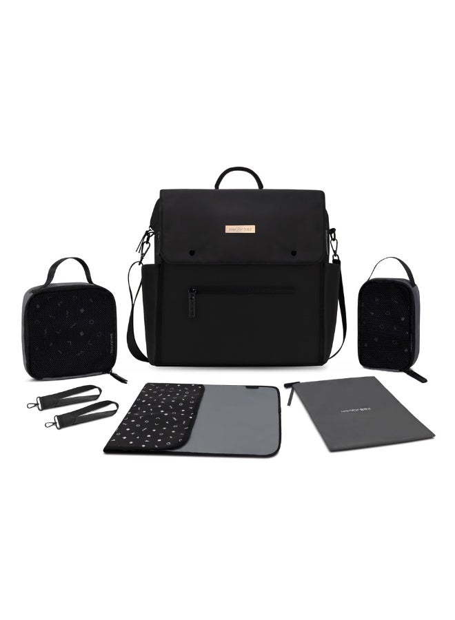 نيوبريز حقيبة حفاضات نايس للأطفال مع مرتبة تغيير | حقيبة ظهر للسفر مقاومة للماء | حقيبة رطب وجاف، منظمات | جيب عربة | جيوب عازلة | حقيبة أم متعددة الاستخدامات للجنسين - Image 1