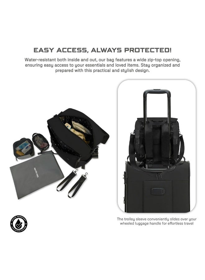 نيوبريز حقيبة حفاضات نايس للأطفال مع مرتبة تغيير | حقيبة ظهر للسفر مقاومة للماء | حقيبة رطب وجاف، منظمات | جيب عربة | جيوب عازلة | حقيبة أم متعددة الاستخدامات للجنسين - Image 3