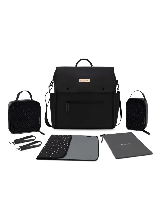 neobreez NIXE Baby Diaper Nappy Changing Bag with Changing Mat|Water-Resistant Travel Backpack|Wet Dry Bag,  Organizer Pouches|Trolley Sleeve|Insulated Pockets|Multi-Carry Unisex Diaper Messenger Mom Bag