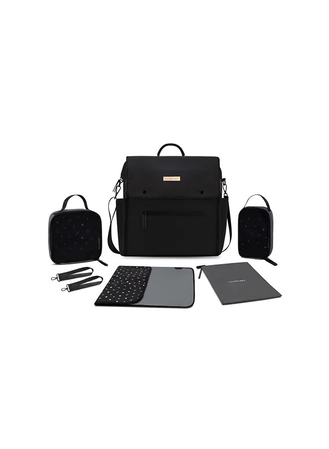 neobreez NIXE Baby Diaper Nappy Changing Bag with Changing Mat|Water-Resistant Travel Backpack|Wet Dry Bag,  Organizer Pouches|Trolley Sleeve|Insulated Pockets|Multi-Carry Unisex Diaper Messenger Mom Bag