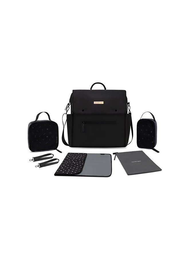 neobreez NIXE Baby Diaper Nappy Changing Bag with Changing Mat|Water-Resistant Travel Backpack|Wet Dry Bag,  Organizer Pouches|Trolley Sleeve|Insulated Pockets|Multi-Carry Unisex Diaper Messenger Mom Bag - Image 1