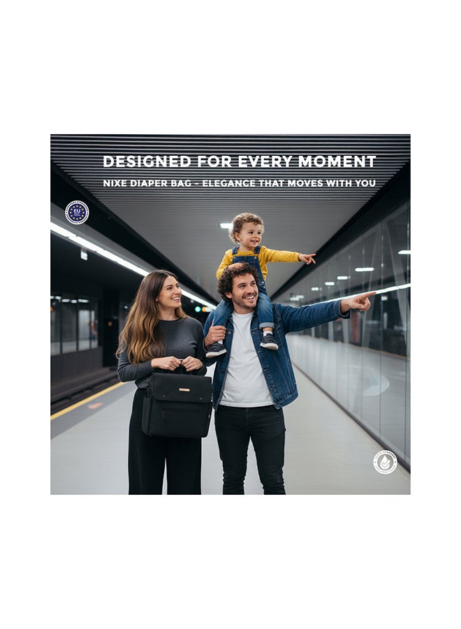 neobreez NIXE Baby Diaper Nappy Changing Bag with Changing Mat|Water-Resistant Travel Backpack|Wet Dry Bag,  Organizer Pouches|Trolley Sleeve|Insulated Pockets|Multi-Carry Unisex Diaper Messenger Mom Bag - Image 3