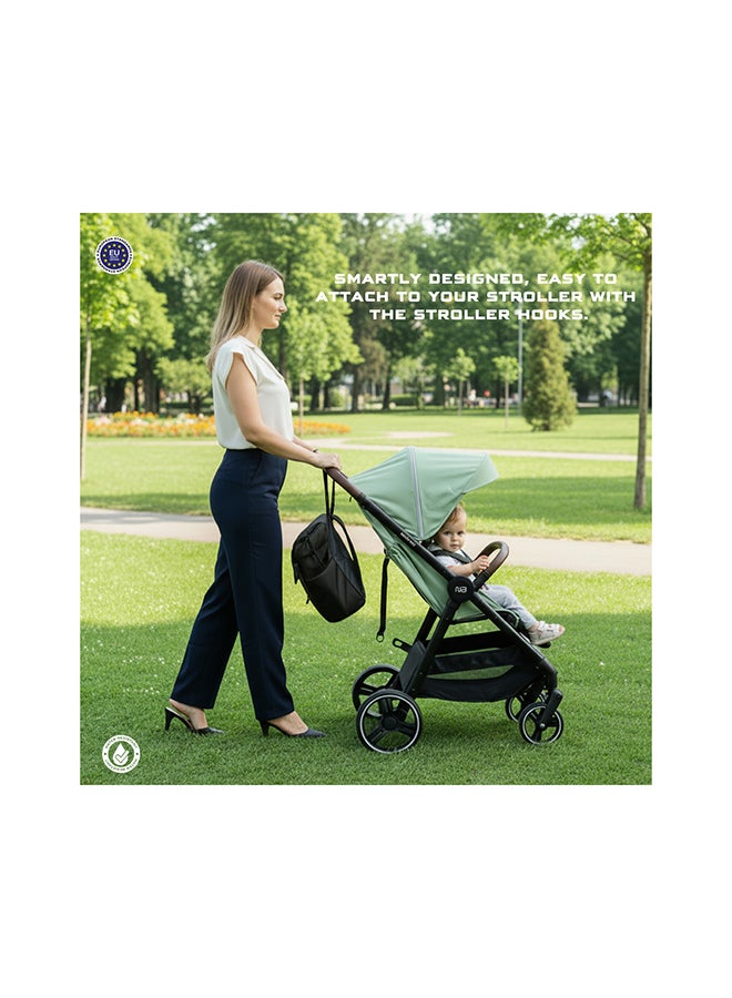 neobreez NIXE Baby Diaper Nappy Changing Bag with Changing Mat|Water-Resistant Travel Backpack|Wet Dry Bag,  Organizer Pouches|Trolley Sleeve|Insulated Pockets|Multi-Carry Unisex Diaper Messenger Mom Bag - Image 5