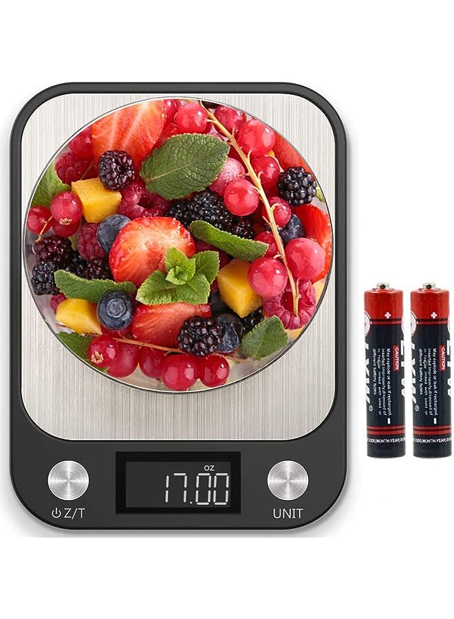 ACHAS Scale Multifunction Digital Kitchen Scale High Accuracy Electronic Food Weight with Large LCD Display Stainless Steel Platform Ultra Slim - Image 1