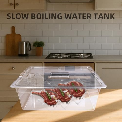 WELKOR 26 QT Large Sous Vide Container With Lid, Sous Vide Tub Kit Compatible with Wancle Anova, Joule, Instant Pot Sous Vide Cookers for Home Chefs Professional Use (26 qt no rack) - Image 3