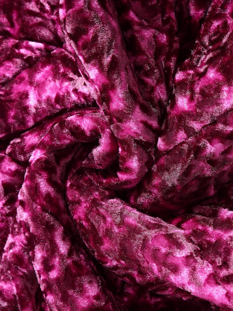 Arrabi Purple Floral Polyester Full Size 1060 GSM Single Bed Quilt | ARSQT-1008-Purple - Image 4