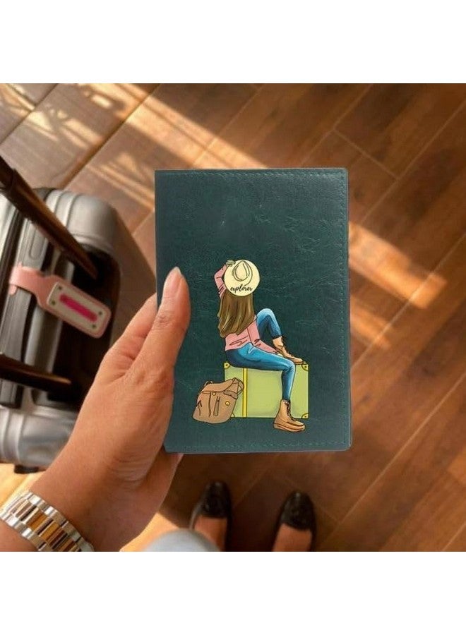 The Messy Corner Vegan Leather Passport Cover for Women | Wanderlust Leather Passport Case | Travel Accessories | Dark Brown - Image 2