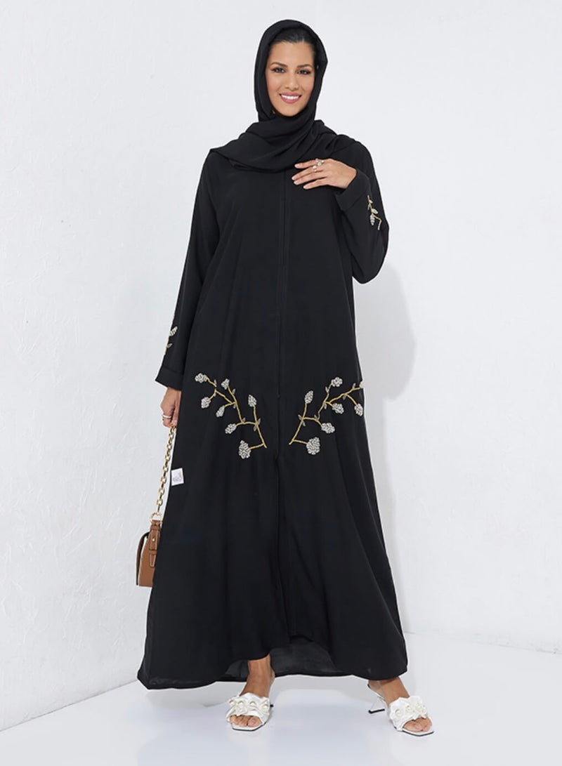 روزيت عباية عباية مع تطريز احجار - Image 4