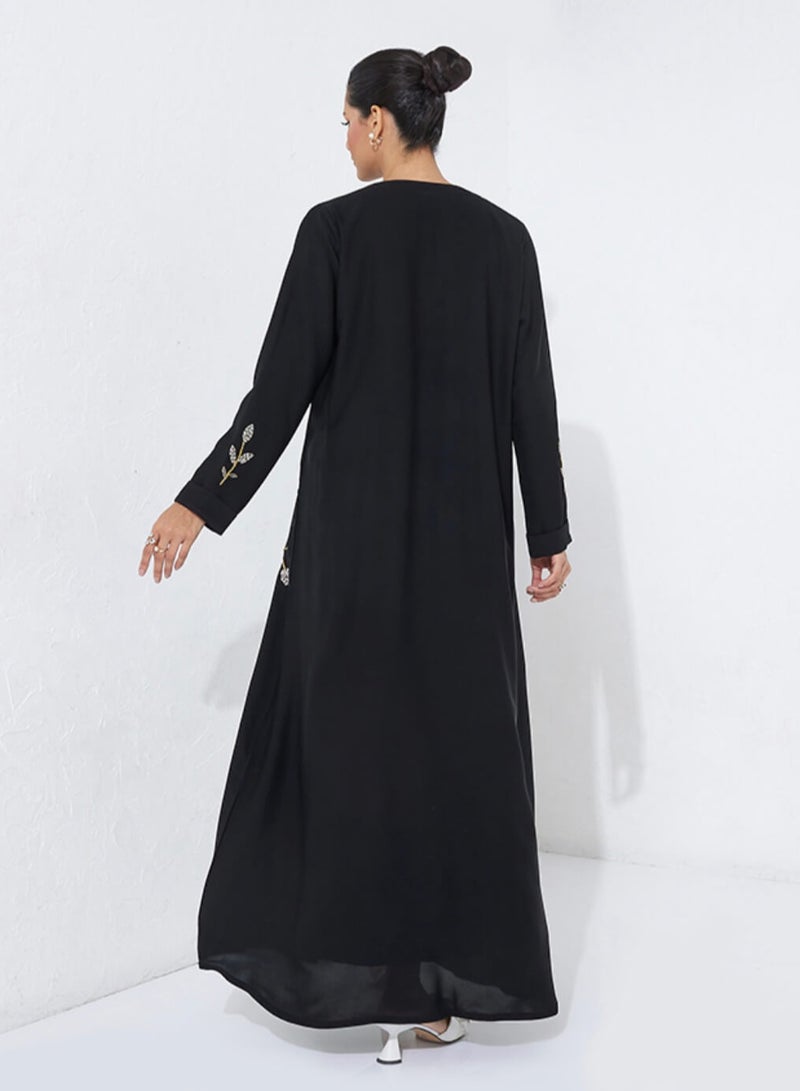 روزيت عباية عباية مع تطريز احجار - Image 3