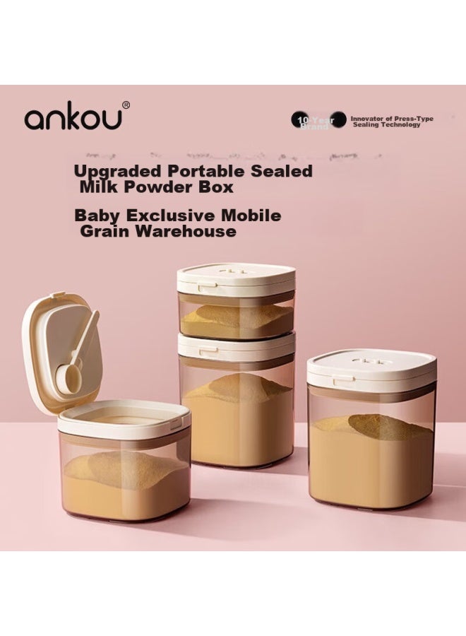 Ankou Milk Powder Container, Baby Formula Canister, Sealed Jar, Portable Rice Powder Box, Light-proof Complementary Food Container, Magnetic Suction Flat Plate, 1200ml - Image 3