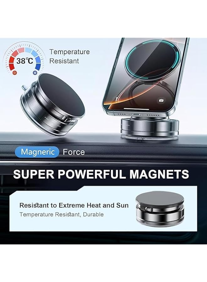 S-TOP Vacuum Magnetic Car Phone Holder, Suction Car-Mount 360 Adjustable Phone Mount for Car Accessories, Truck Jeep Windshield Mirror Kitchen Gym, Gifts for Most Smartphones - Image 2