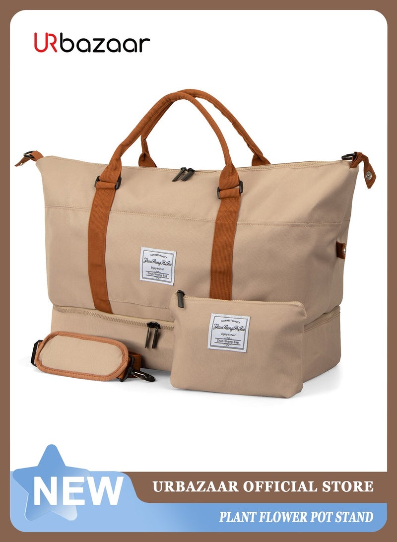 URbazaar Travel Duffle Bag, Waterproof Weekender Bag Carry On Tote Bags for Women, Travel Essentials Sport Gym Bag for Men, Overnight Bag Luggage Bag with Trolley Sleeve - Image 1