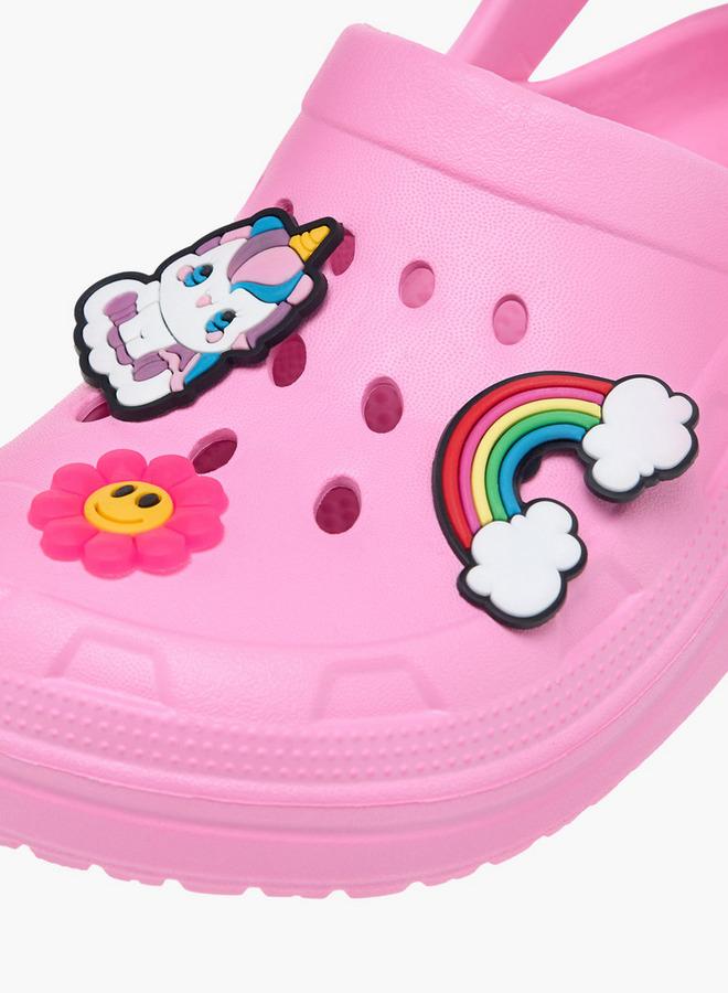 Flora Bella By Shoexpress Girls Applique Detail Clogs With Backstrap - Image 4