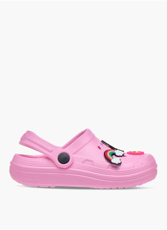 Flora Bella By Shoexpress Girls Applique Detail Clogs With Backstrap  - Image 2