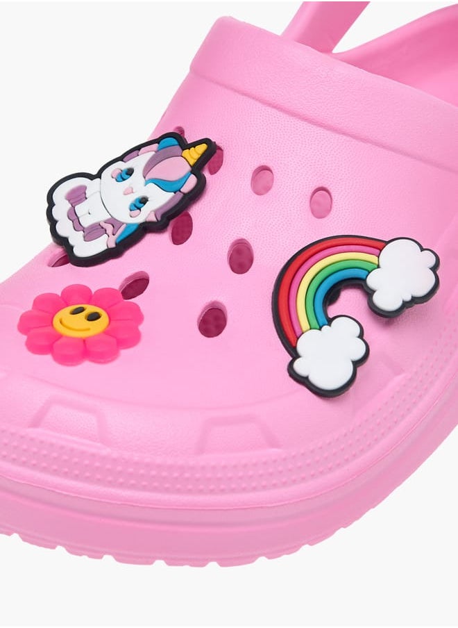 Flora Bella By Shoexpress Girls Applique Detail Clogs With Backstrap  - Image 3
