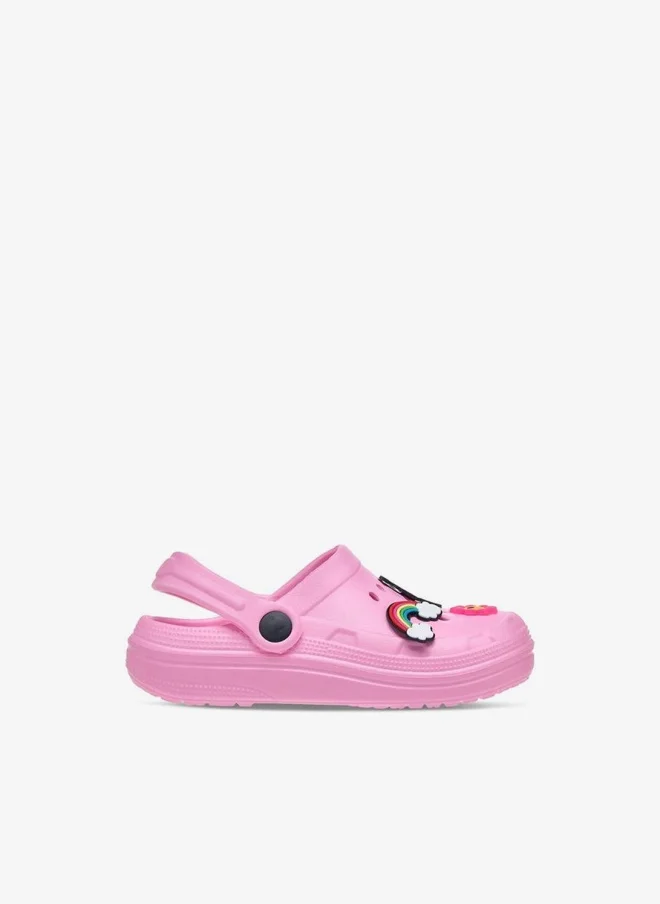 Flora Bella By Shoexpress Girls Applique Detail Clogs With Backstrap