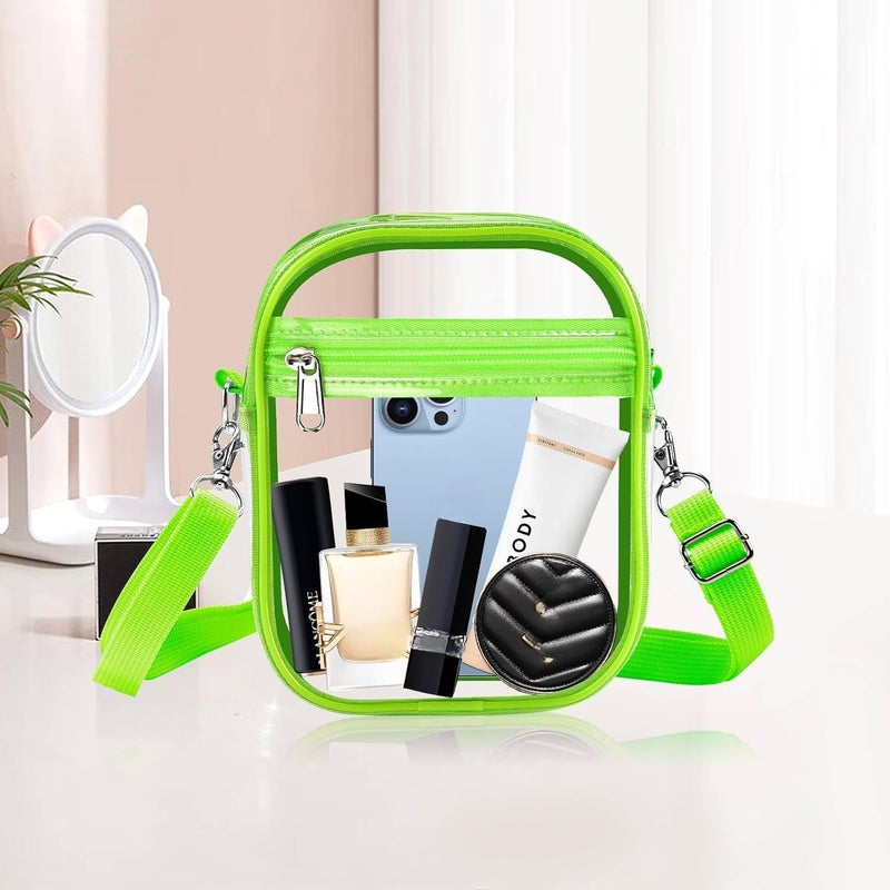 Fibrdoo Clear Crossbody Purse Bag, Clear Bag Stadium Approved with Front Pocket for Concerts Sports Festivals - Image 4