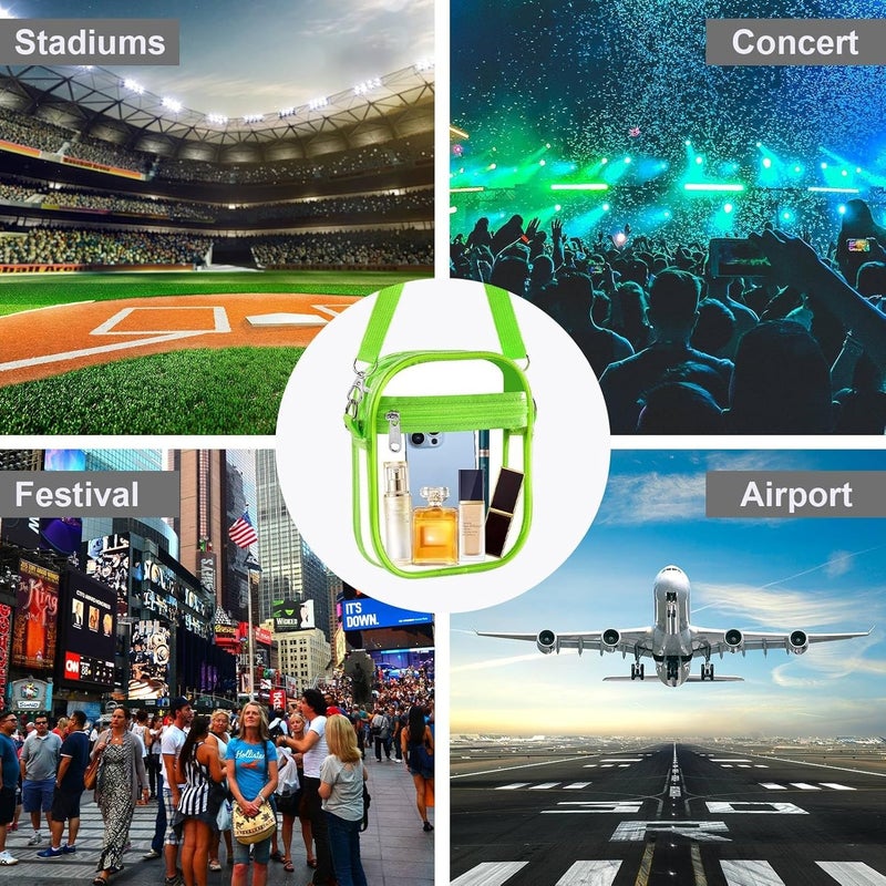 Fibrdoo Clear Crossbody Purse Bag, Clear Bag Stadium Approved with Front Pocket for Concerts Sports Festivals - Image 5