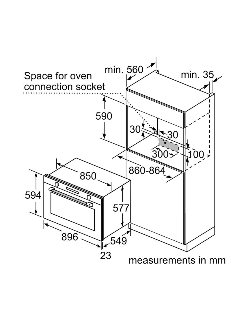 جنرال جولدن فرن كهربائي مدمج، سعة كبيرة جدًا، 73 لتر، مع شواية، 6 برامج طهي، 90×60 سم، مؤقت، 2 مروحة، 2 صينية، مادة سهلة التنظيف، عالية الجودة - Image 3