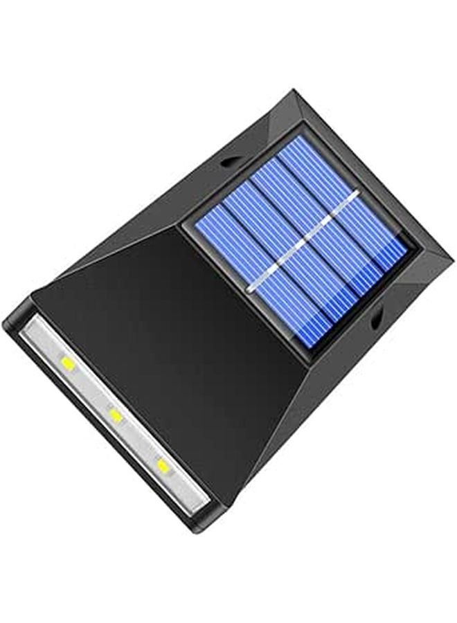 Solar Powered Outdoor Wall Lamp 6 LED Warm White Light Waterproof Garden Patio Lighting - Image 1