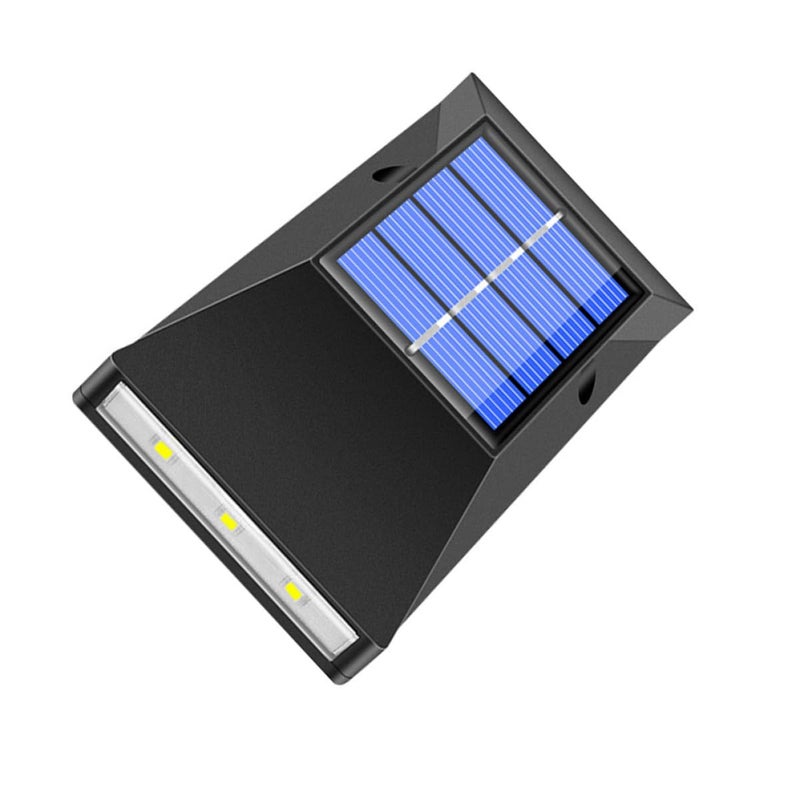 Solar Powered Outdoor Wall Lamp 6 LED Warm White Light Waterproof Garden Patio Lighting - Image 2