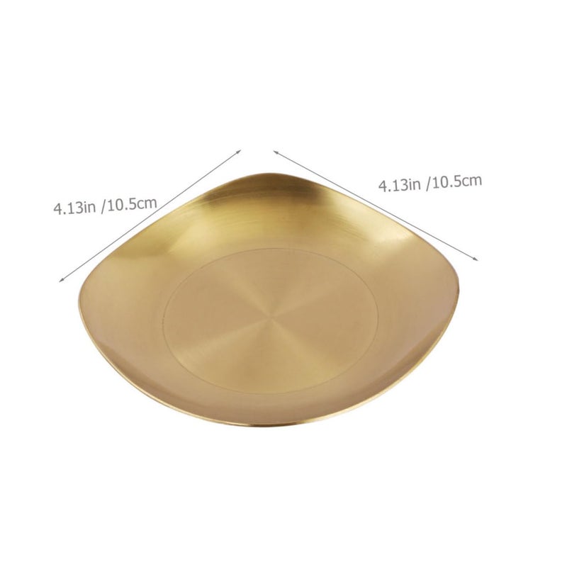 Stainless Steel Appetizer Serving Plate For Sauces Dips Condiments 10 5X10 5X2CM Size - Image 3