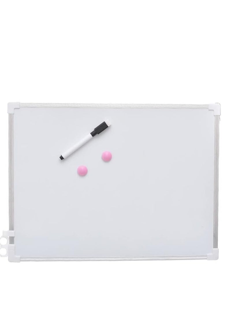 Generic - Whiteboard and pen with magnetic holder 40 X 30 cm white silver - - Image 1