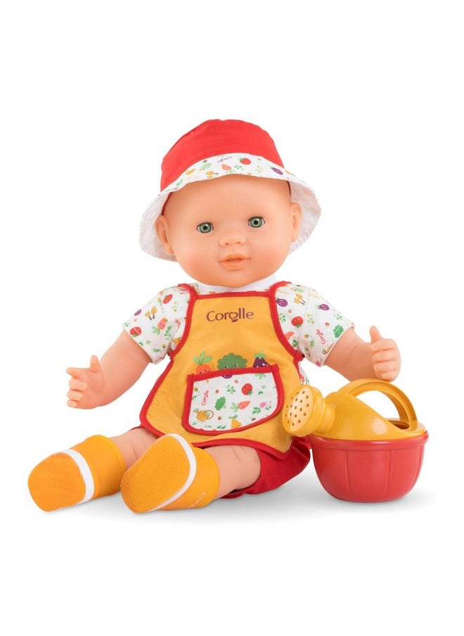 Corolle Corolle Charly The Vegetable Party Set - 14" Baby Doll with Watering Can, Gardening Smock and Boots, for Ages 2 Years and up  - Image 1