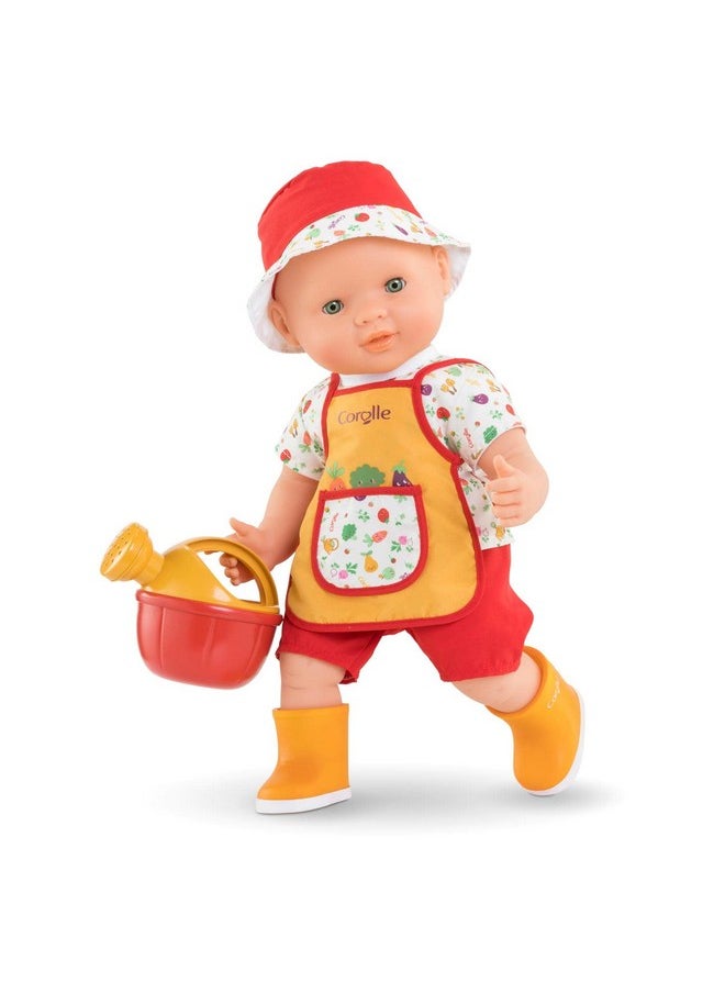 Corolle Corolle Charly The Vegetable Party Set - 14" Baby Doll with Watering Can, Gardening Smock and Boots, for Ages 2 Years and up  - Image 3