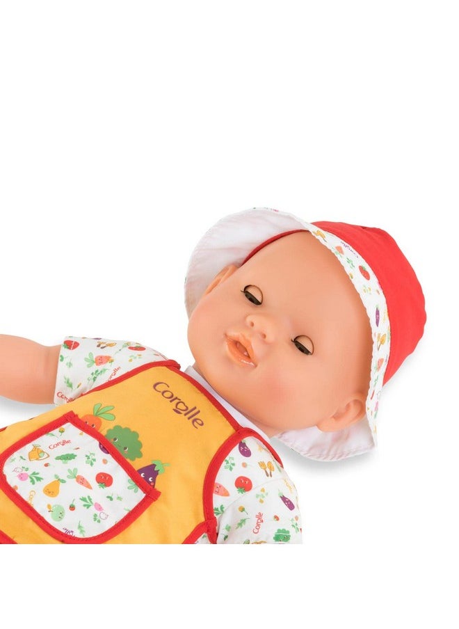 Corolle Corolle Charly The Vegetable Party Set - 14" Baby Doll with Watering Can, Gardening Smock and Boots, for Ages 2 Years and up  - Image 4