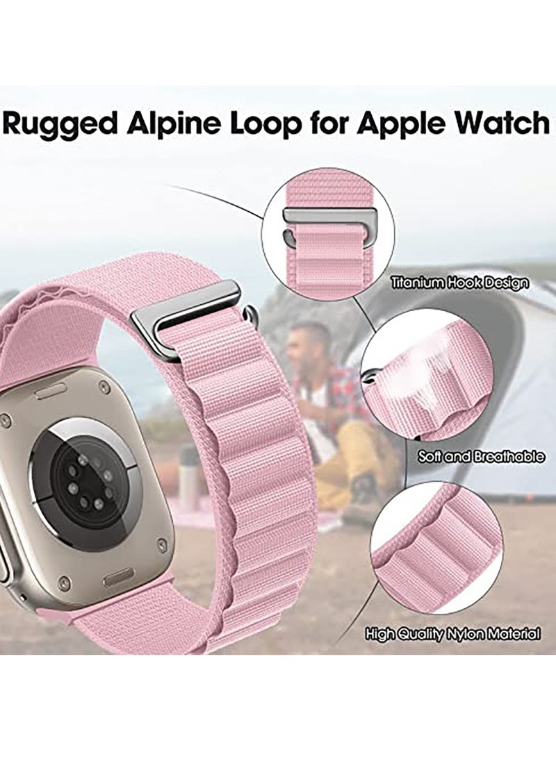 Generic - Trail/Alpine Loop Nylon Band Compatible with Apple Watch Ultra 2/Ultra Band 49mm 45mm 44mm 42mm, Adjustable with Metal C-Hook Strap for iWatch Ultra Series 9/8/7/6/5/4/3/2/1/SE2/SE - Image 1
