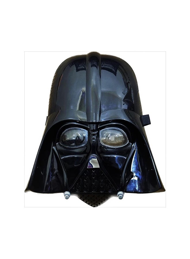 Dark Sci-Fi Space Trooper Mask – Full Face Plastic Costume Helmet for Kids & Adults – Standard Size for Halloween, Cosplay & Dress-Up - Image 4