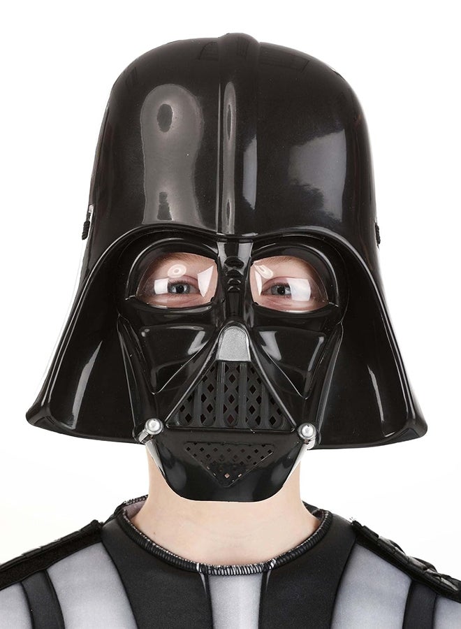 Dark Sci-Fi Space Trooper Mask – Full Face Plastic Costume Helmet for Kids & Adults – Standard Size for Halloween, Cosplay & Dress-Up - Image 3