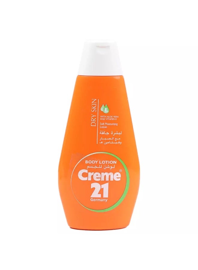 Creme 21 Body Lotion with Aloe Vera and Vitamin E for Dry Skin - 400ml - Image 1