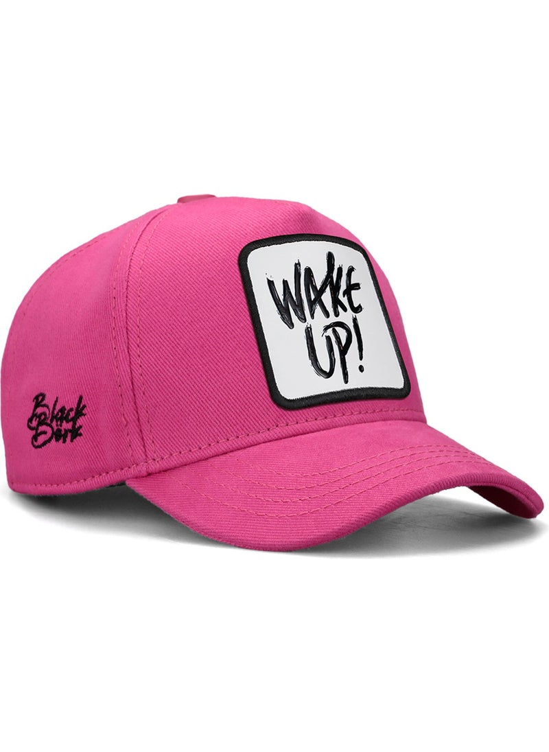 Black Börk BlackBörk V1 Kids Baseball Wake Up - Pink Children's Hat (Cap) with 8 Code Logo  - Image 1
