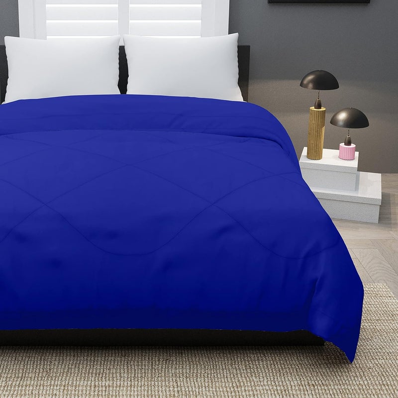 KEA KEA Microfibre Reversible Single Bed ComforterDuvet for All Weather Royal Blue 250GSMComforter Single  - Image 5