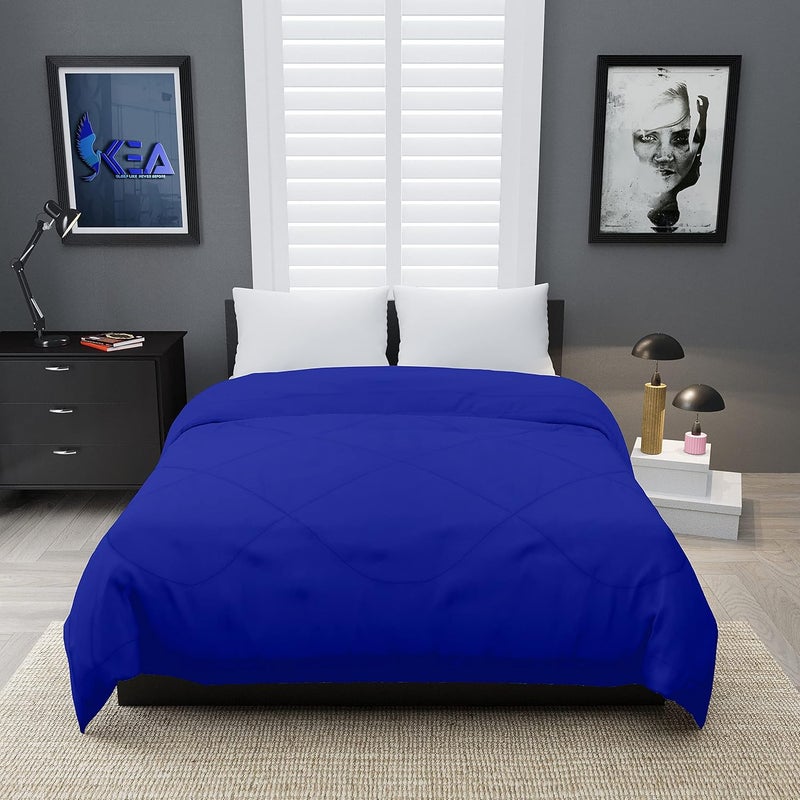 KEA KEA Microfibre Reversible Single Bed ComforterDuvet for All Weather Royal Blue 250GSMComforter Single  - Image 2