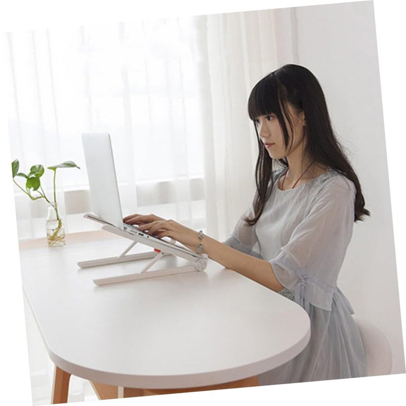 BESPORTBLE Portable Foldable Laptop Stand Adjustable Notebook Holder Cooling Rack Ergonomic Desk Aluminum Computer Riser Compatible With Laptops - Image 5