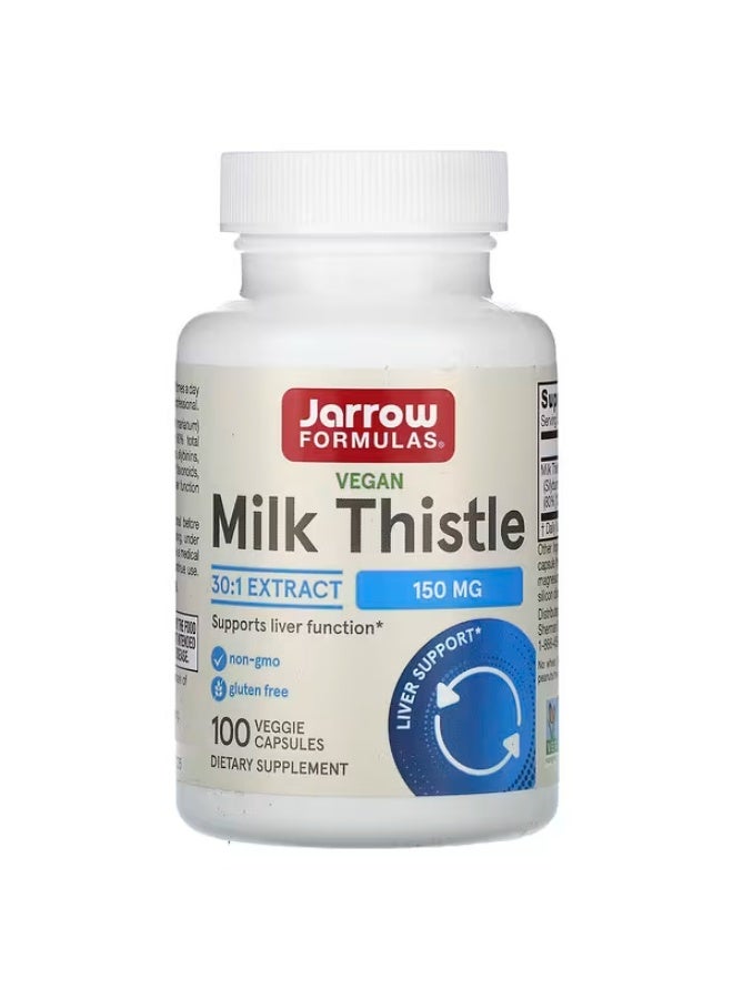 Jarrow Formulas, Vegan Milk Thistle, 150 mg, 100 Veggie Capsules