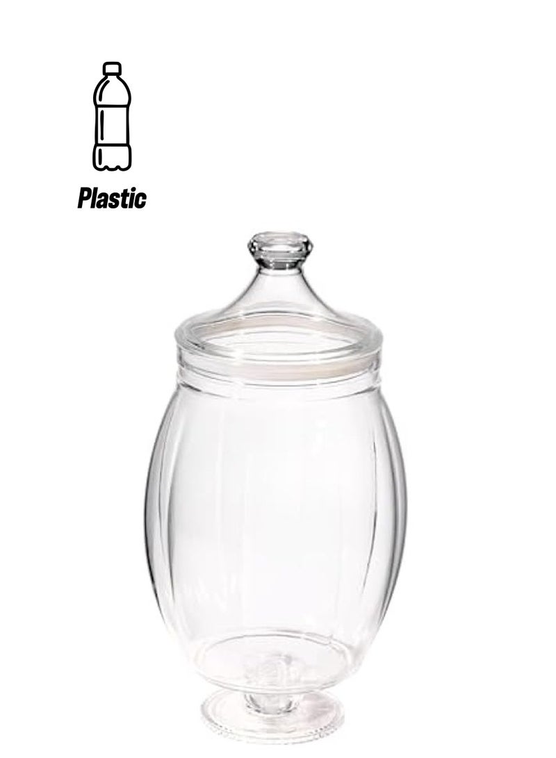 Green Tiger Acrylic Canister, Acrylic Jar With Lid, Canister Jar Set for Kitchen, Food Storage Containers For Pantry and Countertop, Apothecary Jars for Bathroom Storage Organizer, Candy Jar - Image 1