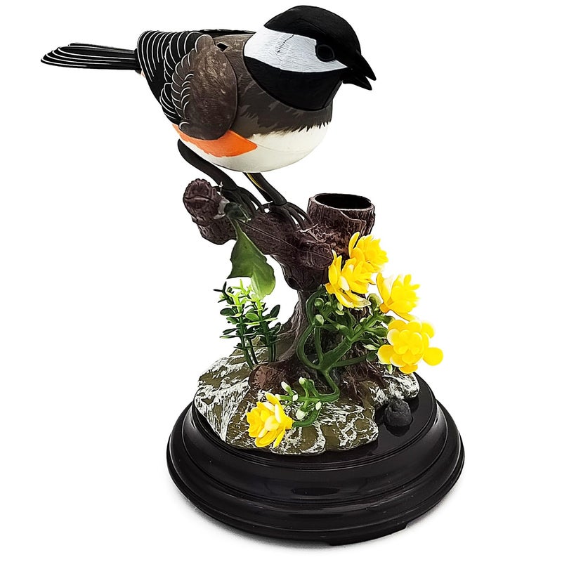 Tipmant Realistic Electronic Sparrow Bird Toys Electric Animal Pets Move Chirp Home Office Table Desk Wall Decoration Kids Birthday Gifts - Image 3