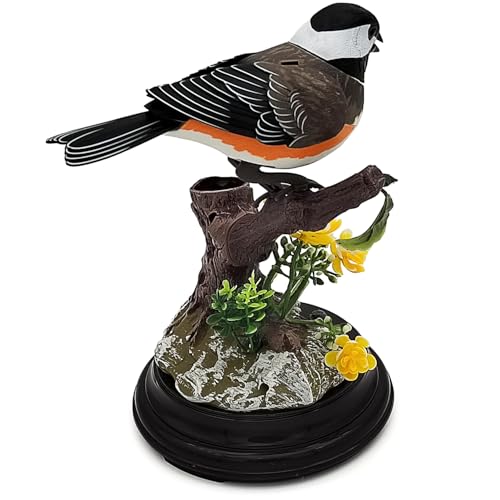 Tipmant Realistic Electronic Sparrow Bird Toys Electric Animal Pets Move Chirp Home Office Table Desk Wall Decoration Kids Birthday Gifts - Image 5