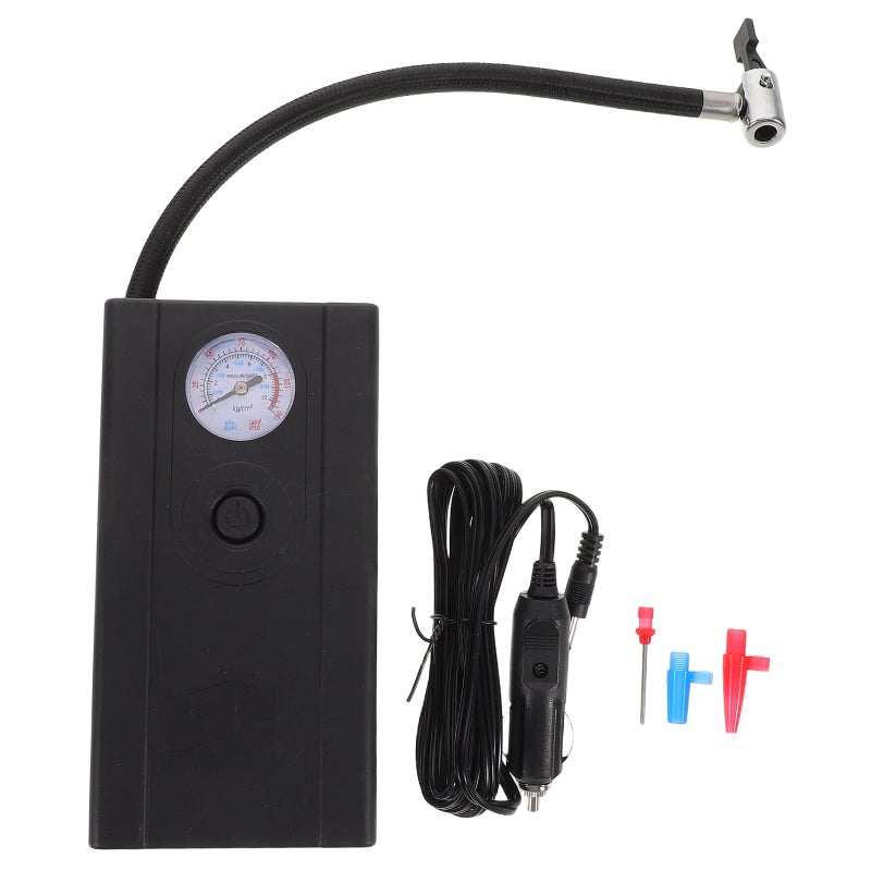 Portable Tire Pump Multi Function Inflator With Tire Pressure Gauge Essential Car Tool For Trips Emergency Tire Repair - Image 1