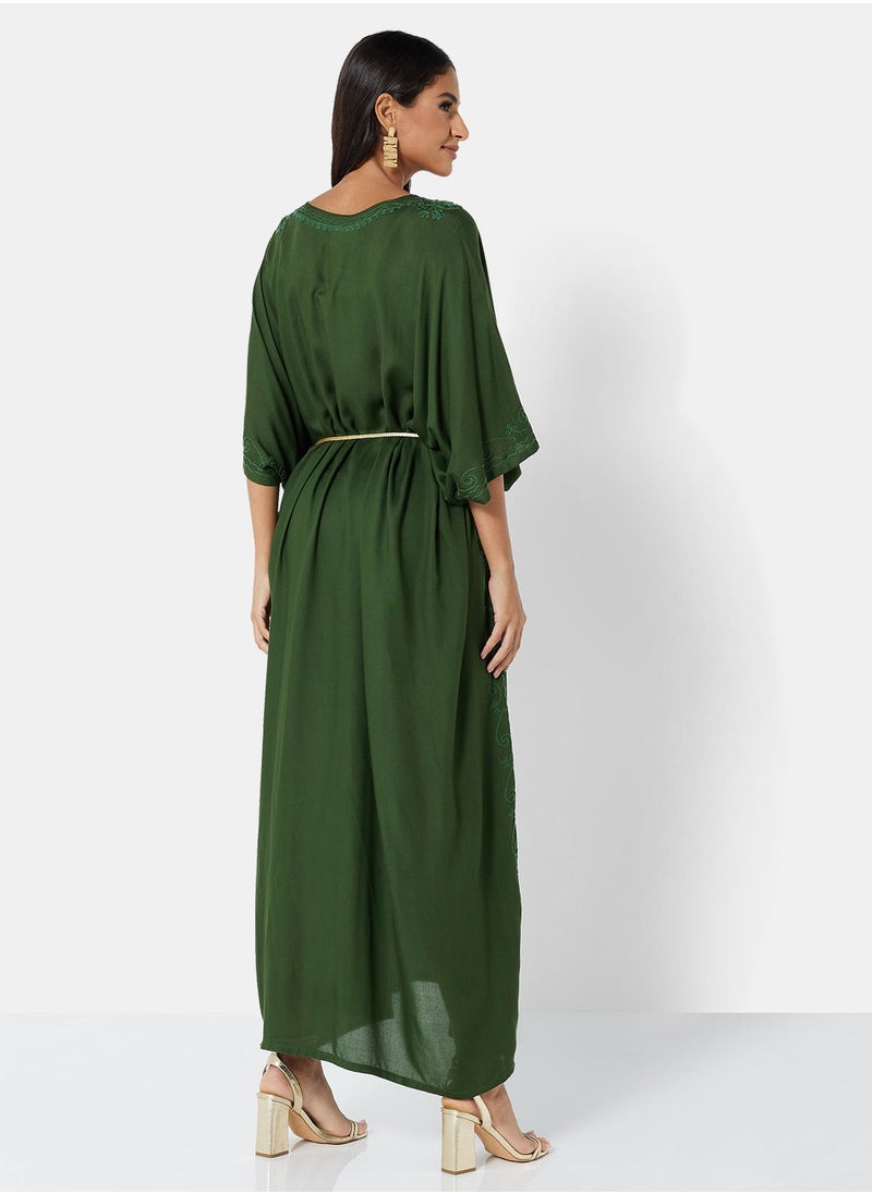 ARABIAN CLOSET EMBROIDERED KAFTAN  - Image 2