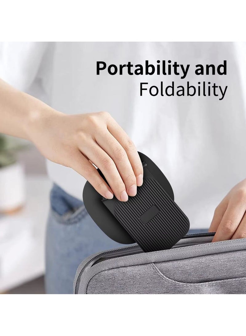 Metal Foldable Rotatable Phone Stand with 360° Swivel Base – Adjustable Height Metal Desktop Holder for Smartphones and Tablets - Image 3