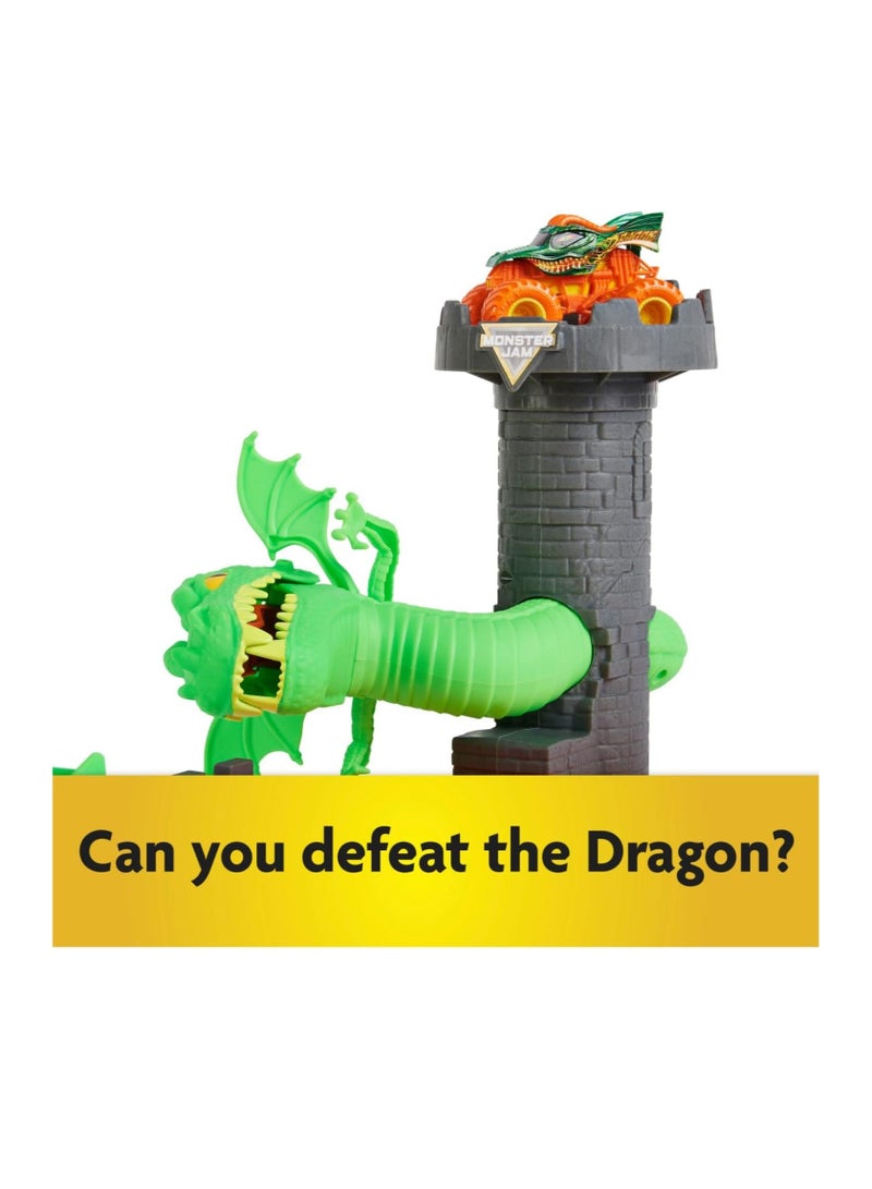 Monster Jam Dragon Playset with Exclusive 1:64 Scale Truck, Kids Toys for Boys Green Ages 3 and up - Image 4